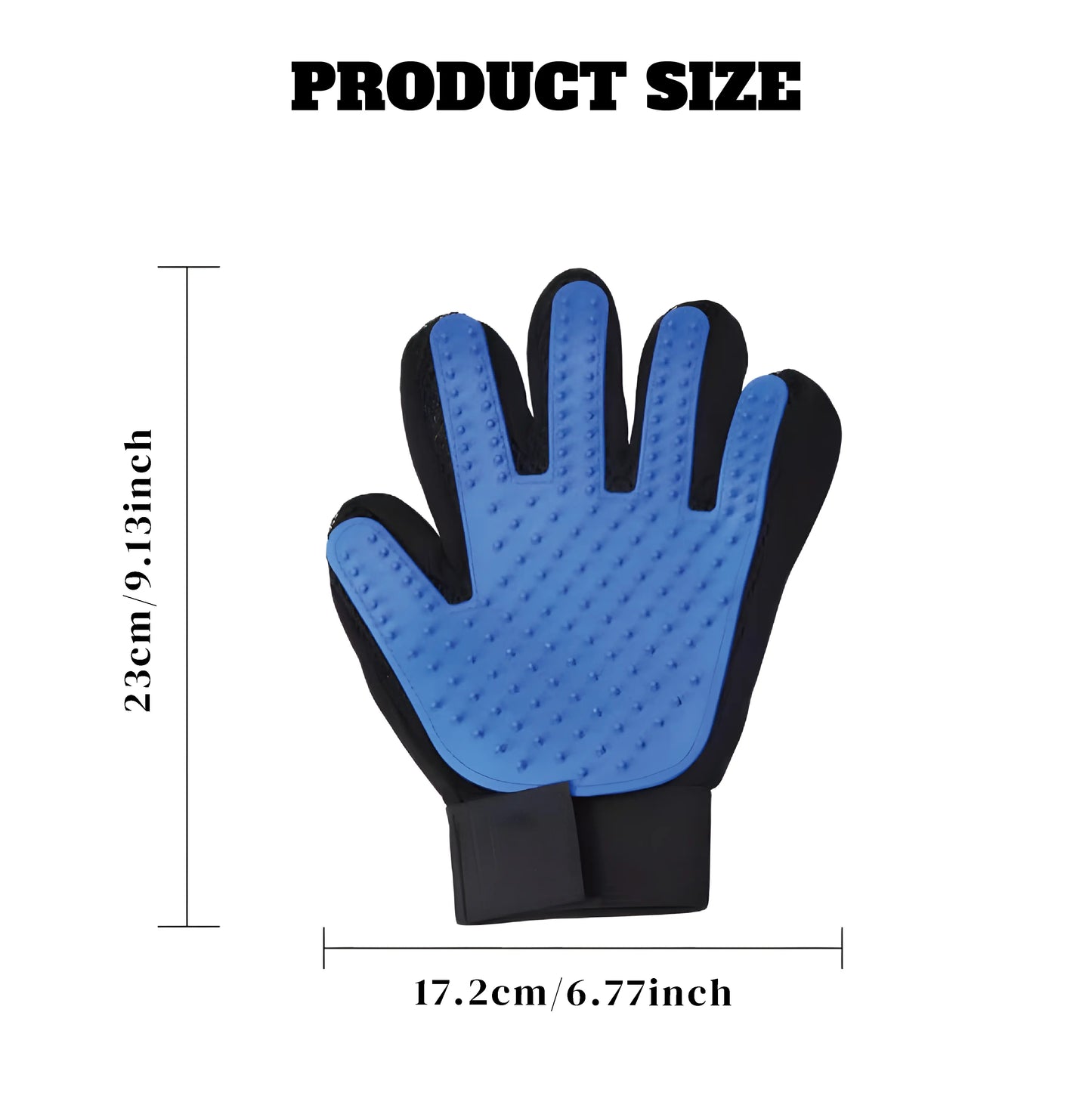Professional Pet Grooming Gloves - Soft Five-Finger Design for Efficient Pet Hair Removal - Ideal for Cats and Dogs - Set of Two