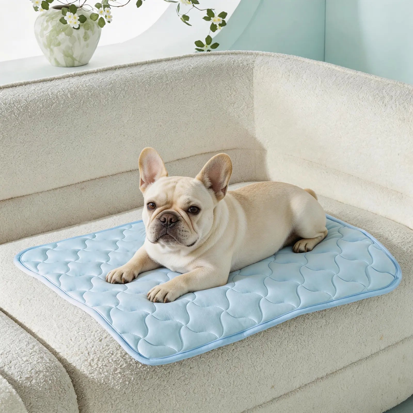 MIXJOY Premium Cooling Mat for Dogs and Cats - Q-Max > 0.5, Comfortable and Durable, Ideal for Indoor and Outdoor Use, Snag Resistant, Machine Washable, Anti-Slip Design