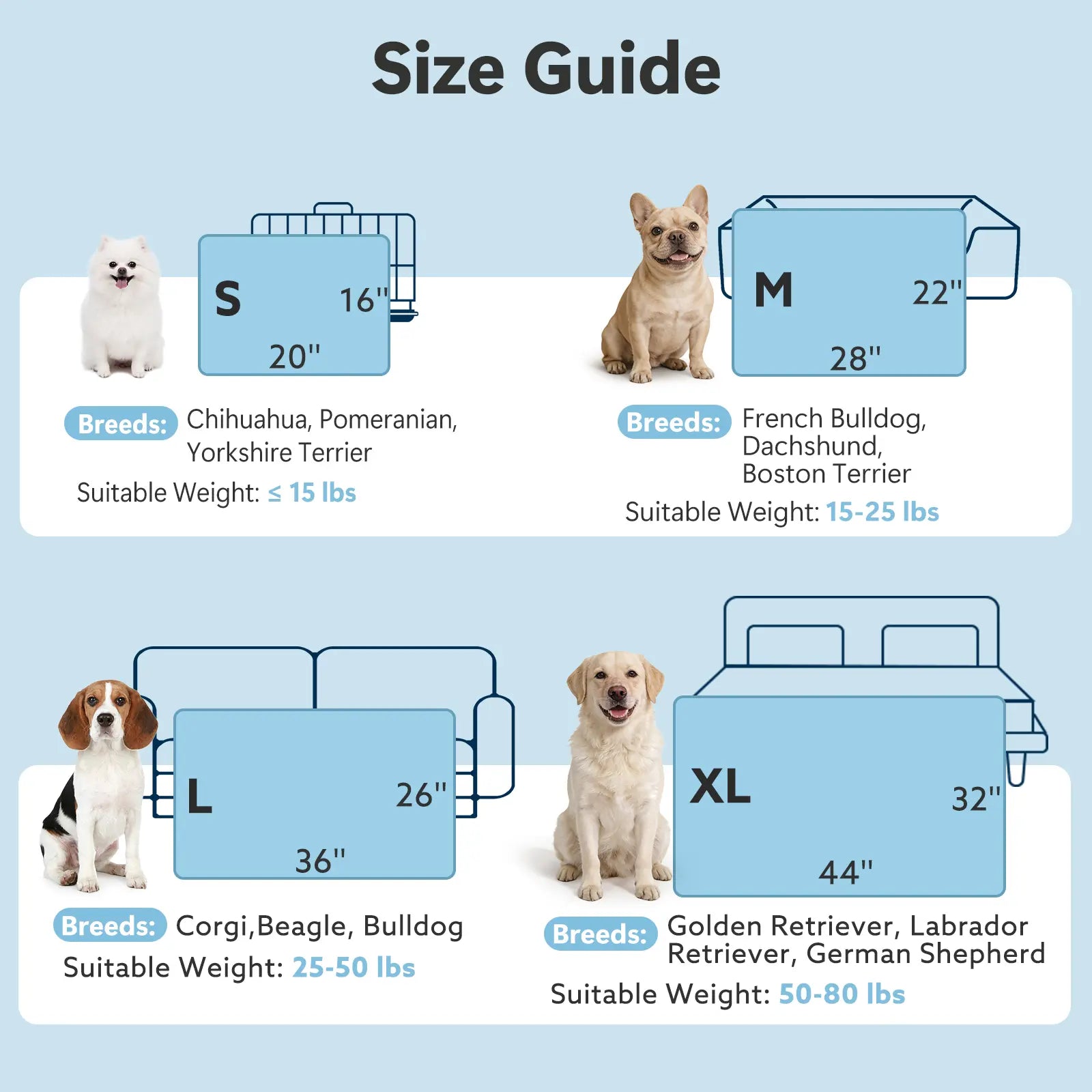 MIXJOY Premium Cooling Mat for Dogs and Cats - Q-Max > 0.5, Comfortable and Durable, Ideal for Indoor and Outdoor Use, Snag Resistant, Machine Washable, Anti-Slip Design