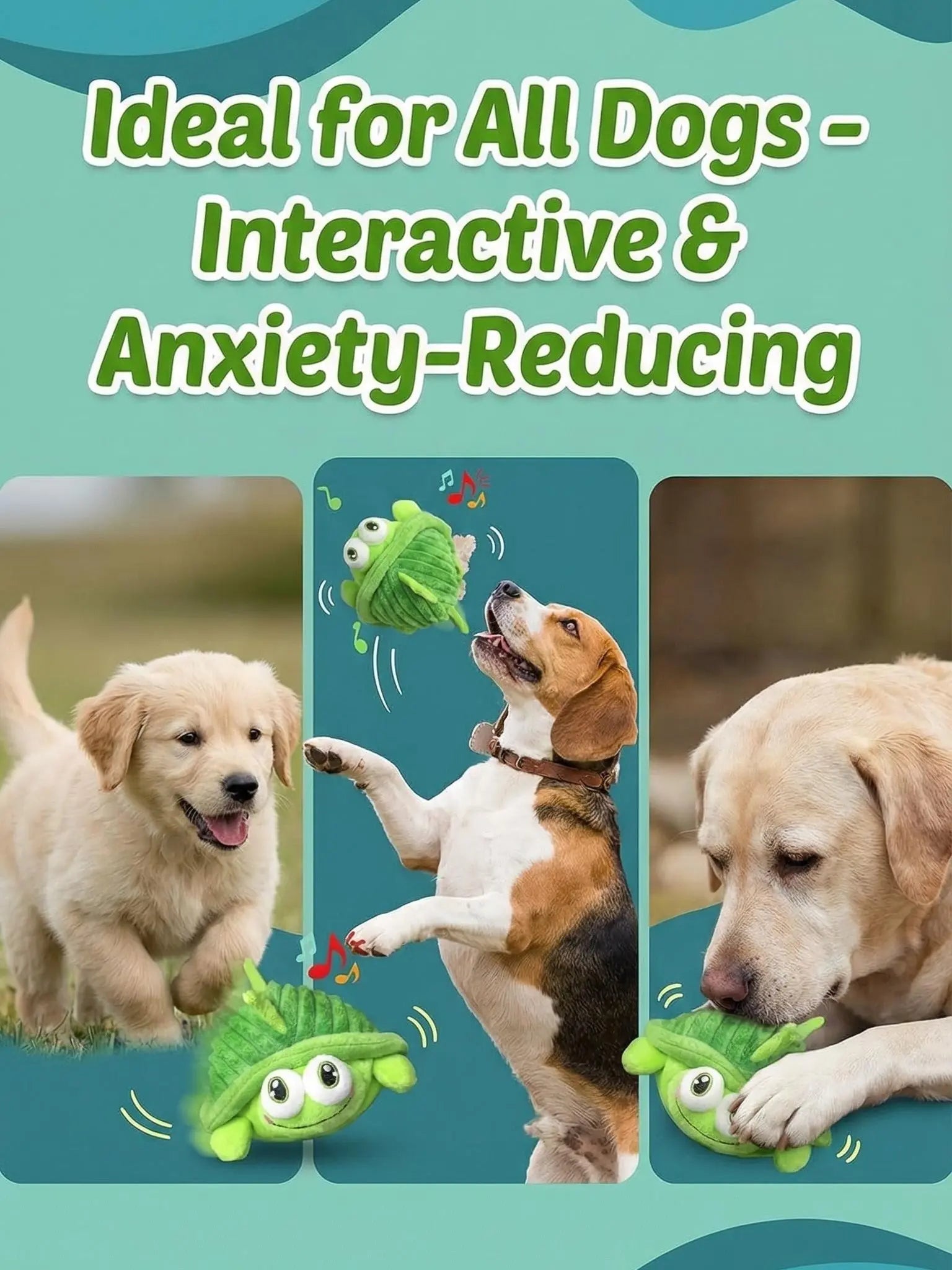 Motion-Activated Interactive Dog Ball - USB Rechargeable Automatic Rolling Toy with Squeaker for Dogs and Cats of All Sizes, Durable Indoor and Outdoor Pet Entertainment