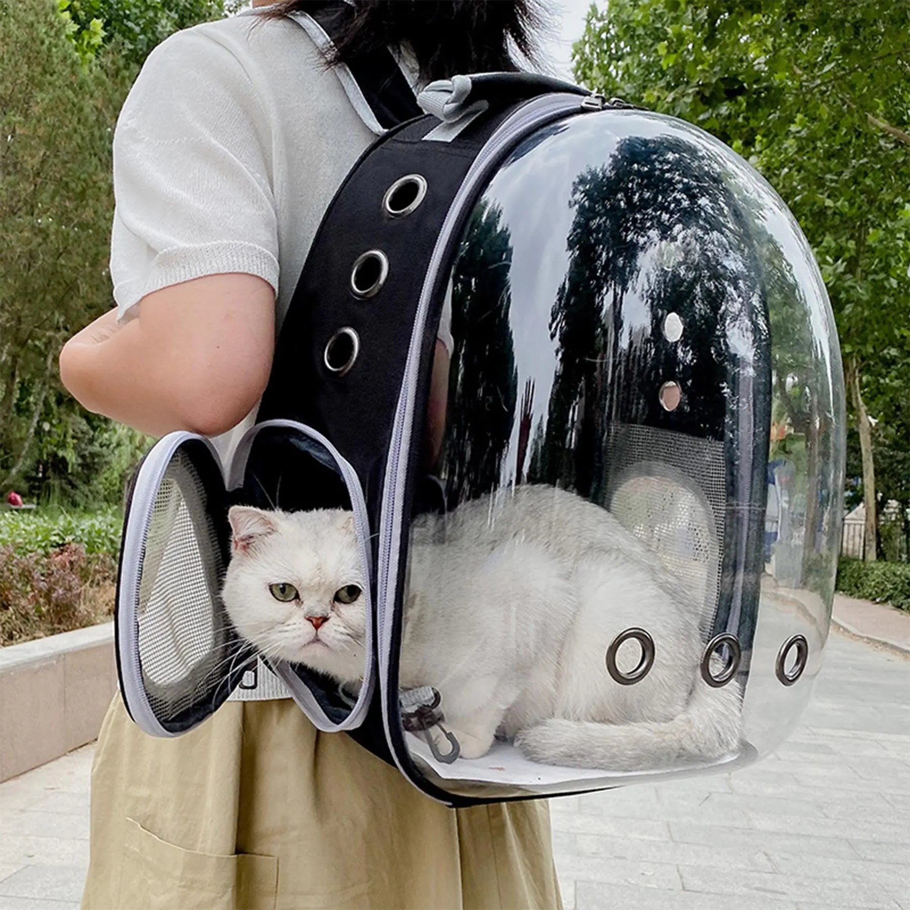 Outdoor Pet Backpack for Cats and Dogs, Portable and Breathable Carrier for Travel