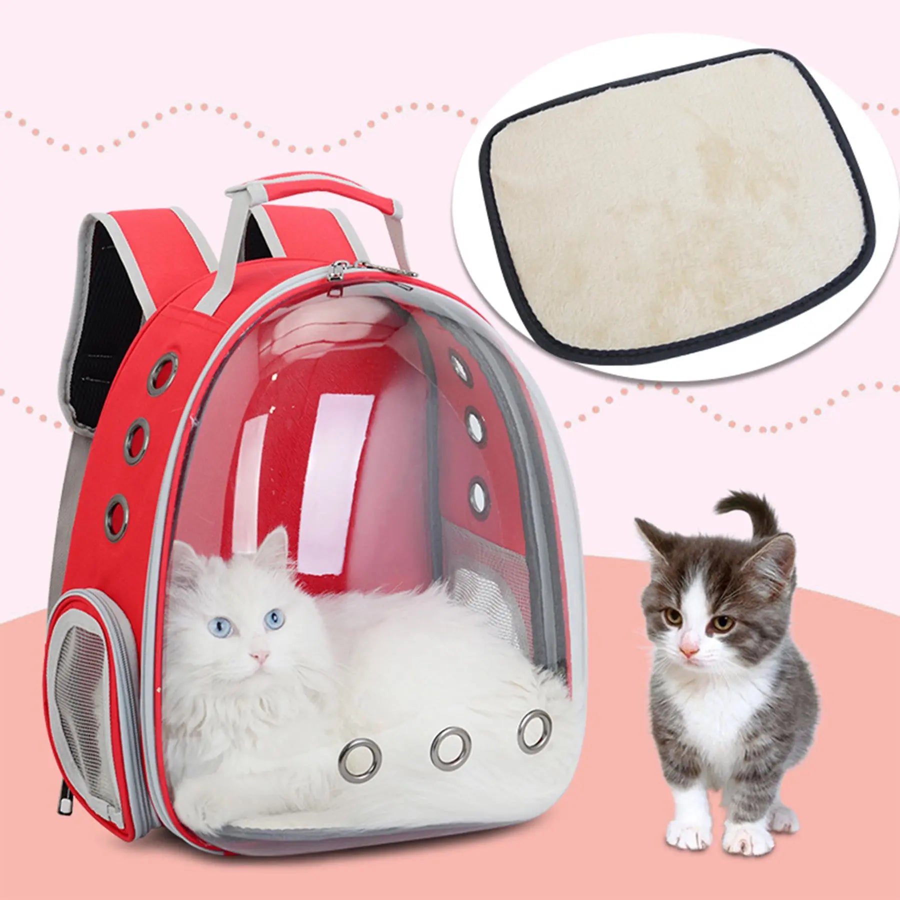 Outdoor Pet Backpack for Cats and Dogs, Portable and Breathable Carrier for Travel