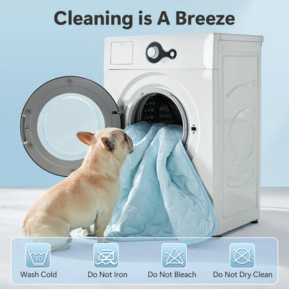 MIXJOY Premium Cooling Mat for Dogs and Cats - Q-Max > 0.5, Comfortable and Durable, Ideal for Indoor and Outdoor Use, Snag Resistant, Machine Washable, Anti-Slip Design