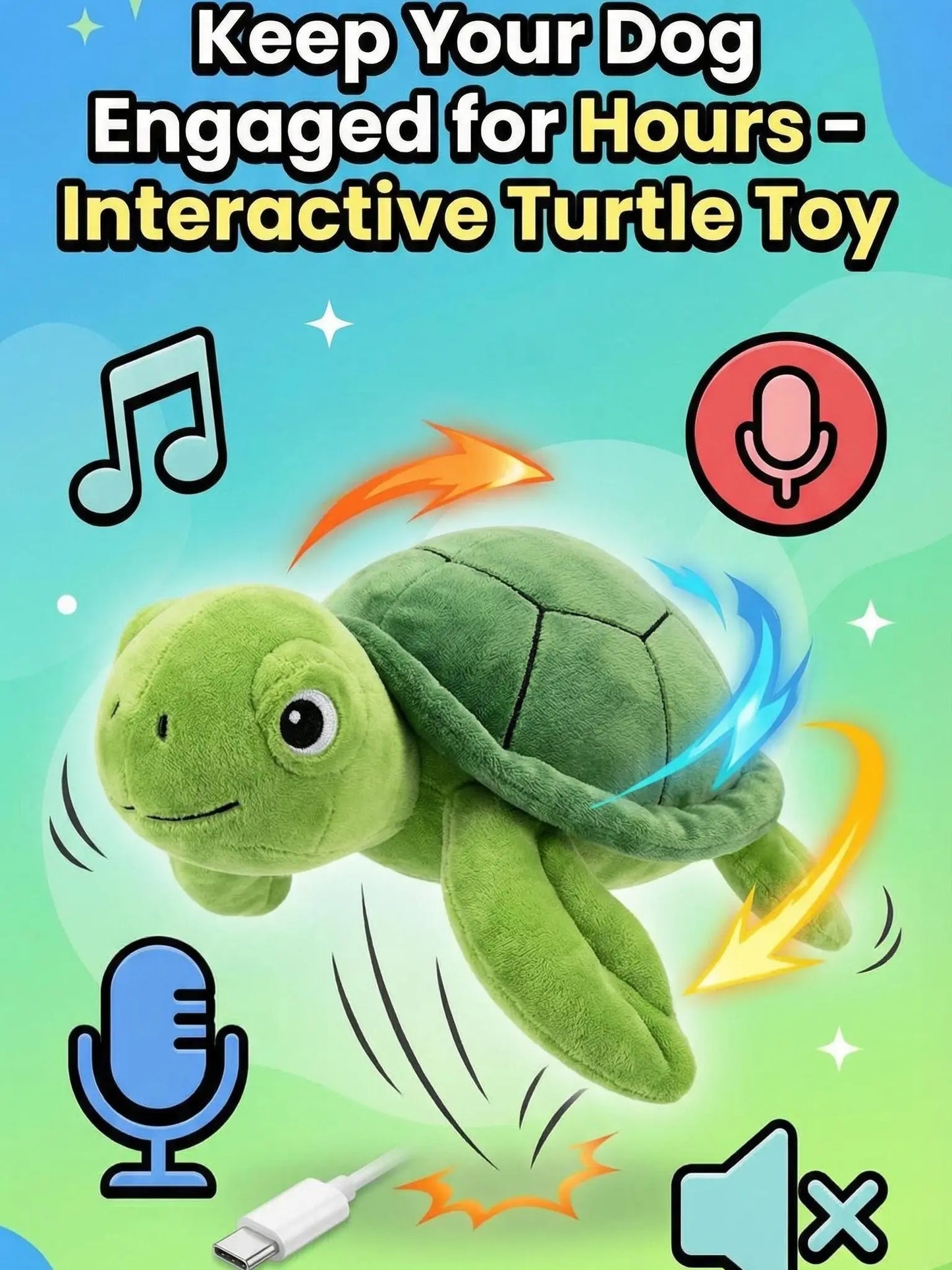 Motion-Activated Interactive Dog Ball - USB Rechargeable Automatic Rolling Toy with Squeaker for Dogs and Cats of All Sizes, Durable Indoor and Outdoor Pet Entertainment